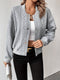 Sophie | Solid bomber jacket with button texture