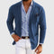 Elegant herenvest met zakken en reverskraag, effen kleur, lange mouwen