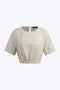 Poppy - Strakke Zomer Comfort Dames Crop Korte Mouw Shirt