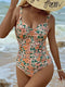Noa | Floral print one-piece swimsuit with V-neck