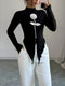 Bay - Elegant T-shirt with high collar