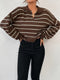 Sophie | Striped casual sweater with dropped shoulders and long sleeves