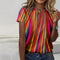 DELANEY | Fashionable Colorful Striped T-shirt