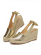 ELISSE | Gold-colored buckle strap women's sandals