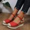 Dames sandalen met gesloten teen en gespsluiting