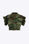 Winslet - Trendy Camo Crop Ruffle Women's T-shirt