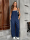 Nina | Donker gewassen blauwe denim overalls