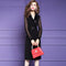 Sophie - Elegant evening dress with sleeves in black knit