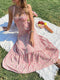 Regina - Sleeveless dress with halter neckline