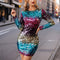 Stefanie - Fashionable sequin dress with long sleeves
