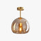 Sanna modern round LED ceiling lamp gold/black metal/glass bedroom/dining room/living room