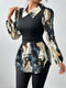 Bess - Blouse with Marble Print