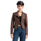 Washed lambskin coat