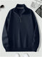 Mees | Casual sweatshirt met lichte stretch en kwart rits