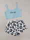 Sophie | Sexy leopard and letter print pajama set