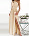 Lucille - elegant dress with a slit and one shoulder