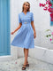 Femke | Casual fitted plain dress with belt