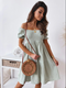Cecily - Smocked dress with open shoulder