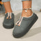 Women's slippers made of plush suede
