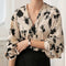 Ariyah | Stylish Blouse with Vintage Print and Long Sleeves