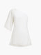 Camille Aegean Cotton Linen One Sleeve Dress