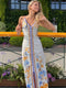 Keira - Casual Floral Printed Halter Long Dress