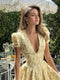 Sandrine - Floral V-neck knotted dress