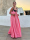 Barbara - Long dress with halter straps and bras