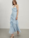 Alina Maxi Dress with Spaghetti Straps and Ruffles