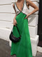 Anna - V-neck Sleeveless Oversized Swing Dress