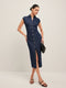 Alessia - Sleeveless button dress with V-neck