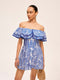 Hanna - Semi-sheer off-the-shoulder dress with ruffles