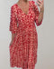 Delanie - casual printed dress with half sleeves