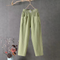 MARIKA - Linen trousers with elastic waistband