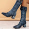 Daisy - Denim Statement Boots