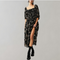Fie - Floral midi dress with ruffles