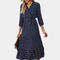 Celine - Simple V-neck women's dress