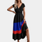 Casual women's dress with V-neck