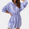 Oversized women's dress with hood