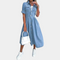 Stylish ladies dress with button closure