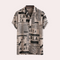 Bartosz - Modern men's shirt with newspaper print