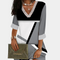 Ksenia - V-Neck Dress with Lace Trim and Three-Quarter Sleeves