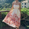 Isabella - Elegant Halter Dress with a Refined A-line and Sleeveless Design