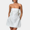 Livia - Strapless Embroidered Women's Dress with Bow | Elegant & Stylish