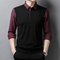 Kjell - Trendy men's shirt with striped collar and sleeves