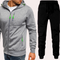 Flat - Casual men's set with hoodie and pants