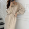 Yoana - knitted turtleneck dress with belt