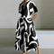 Dinora - Black and white printed dress