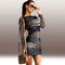 Thérèse - Evening dress with leopard print
