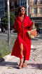 Hartley - Summer dress with puff sleeves and slit